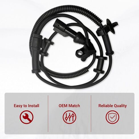ABS Wheel Speed Sensor Front Left Right Compatible with Ford 1999-2004 F-250 F-350 F-450 F-550 Super Duty 2000-2005 Excursion 1999 F-800 2004 F-650 F-750, Replaces ALS197, 2PCS in Kuwait