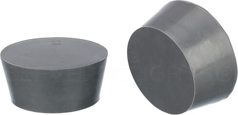 CleverDelights Rubber Stopper — Size 10 — 1 Pack — 42mm x 50mm x 25mm Long — Gray Solid Plug #10 in Saudi Arabia