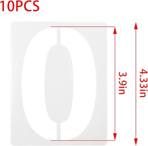 8 Inch Number Stencils Set, Reusable Plastic Digital Templates, Number Painting Stencil for Road, Door, Wall, Mailbox, Crafts in Kuwait