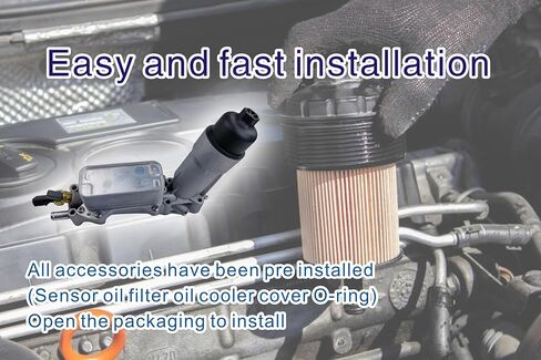 926-959 Aluminum engine oil cooler oil filter housing with sensor, suitable for Jeep Grand Cherokee Wrangler 2011-2016 Chrysler 200 300, Dodge Charger Challenger Ram150025003500 V6 3.6L 68105583AF in Saudi Arabia