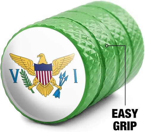 GRAPHICS & MORE Virgin Islands US Territory Flag Tire Rim Wheel Aluminum Valve Stem Caps in Saudi Arabia