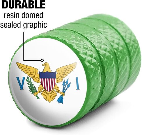 GRAPHICS & MORE Virgin Islands US Territory Flag Tire Rim Wheel Aluminum Valve Stem Caps in Saudi Arabia