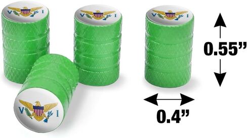 GRAPHICS & MORE Virgin Islands US Territory Flag Tire Rim Wheel Aluminum Valve Stem Caps in Saudi Arabia