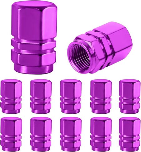 12 PCS Car Tire Valve Stem Caps, Corrosion Resistant Aluminum Tire Air Caps, Dustproof & Leakproof Vehicle Stem Covers, Universal for Car, SUV, Bike, Truck and Motorcycle(Red) in Saudi Arabia