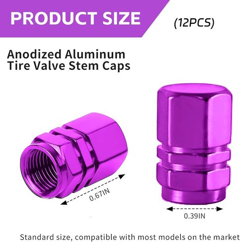 12 PCS Car Tire Valve Stem Caps, Corrosion Resistant Aluminum Tire Air Caps, Dustproof & Leakproof Vehicle Stem Covers, Universal for Car, SUV, Bike, Truck and Motorcycle(Red) in Saudi Arabia
