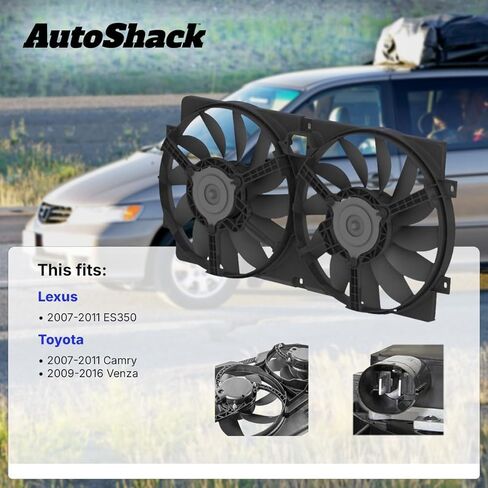 استبدال مجموعة مروحة تبريد المبرد AutoShack لـ 2007-2011 لكزس ES350 2007-2011 تويوتا كامري 2009-2016 تويوتا فينزا 1-PC in Saudi Arabia