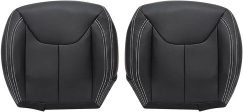 SecosAutoparts Black Leather Driver & Passenger Side Bottom Replacement Seat Cover Compatible with Jeep Wrangler Rubicon 2013 2014 2015 2016 2017 in Saudi Arabia