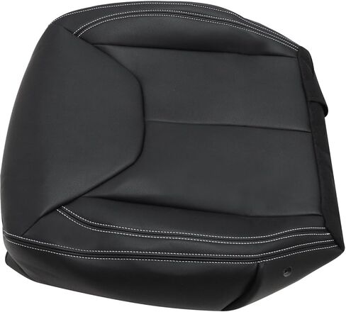 SecosAutoparts Black Leather Driver & Passenger Side Bottom Replacement Seat Cover Compatible with Jeep Wrangler Rubicon 2013 2014 2015 2016 2017 in Saudi Arabia