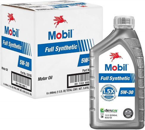 Mobil Full Synthetic Motor Oil 5W-20, 1 Quart (6-pack) in Saudi Arabia