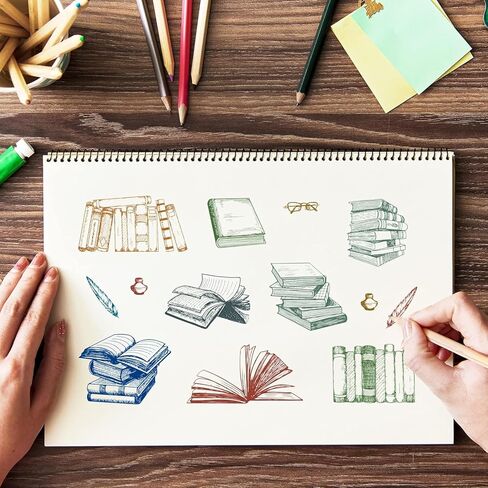 الكتب ورف الكتب طوابع شفافة من السيليكون، طوابع شفافة لبطاقات عطلات عيد الفصح وعيد الفصح، صنع ألبوم صور القصاصات بنفسك، حرفة ورقية للتزيين in Saudi Arabia