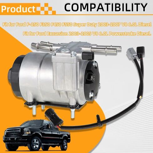 6C3Z-9G282-C مجموعة مضخة الوقود ث/تسخير PFB-101 يصلح ل 2003-2007 فورد F250 F350 F450 F550 سوبر ديوتي 2003-2005 فورد رحلة 6.0L V8 ديزل، 6C3Z-9G282-C، 6C3Z9G282C، PFB-101، PFB101 in Kuwait