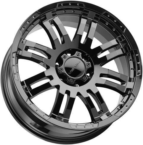 Vision 375 Warrior 17x8.5 6x135 +25 ملم حافة عجلة سوداء لامعة مقاس 17 بوصة in Saudi Arabia