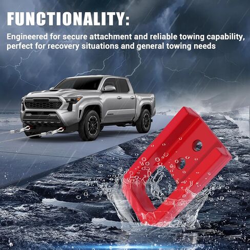 Front Tow Hooks Compatible with Toyota Tacoma 2024-2026 4Runner 2025-2026, Red Left and Right in Saudi Arabia