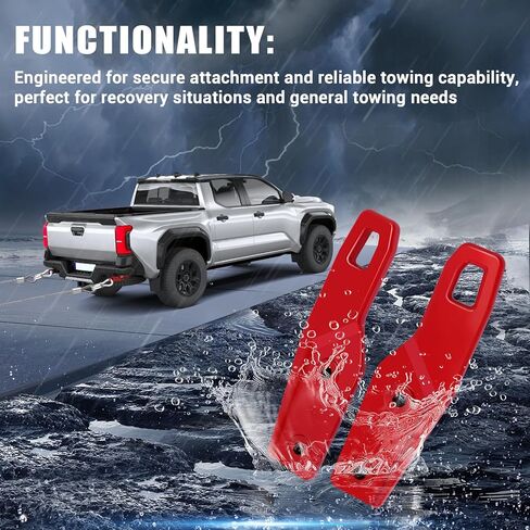 Front Tow Hooks Compatible with Toyota Tacoma 2024-2026 4Runner 2025-2026, Red Left and Right in Saudi Arabia