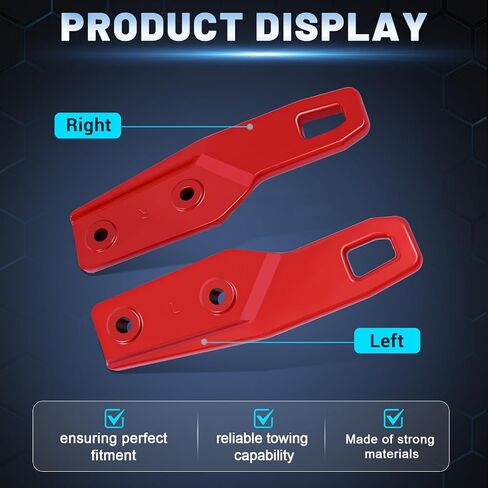 Front Tow Hooks Compatible with Toyota Tacoma 2024-2026 4Runner 2025-2026, Red Left and Right in Saudi Arabia