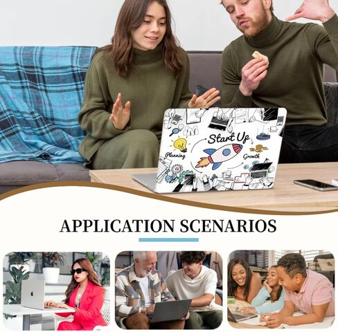 Laptop Shell Compatible with MacBook Air 13 Inch Case M1 Chip 2021-2018 Model A1932 A2179 A2337, Plastic Computer Cover and Keyboard Flim for New Version Air 13.3 Inch, Rocket in Saudi Arabia