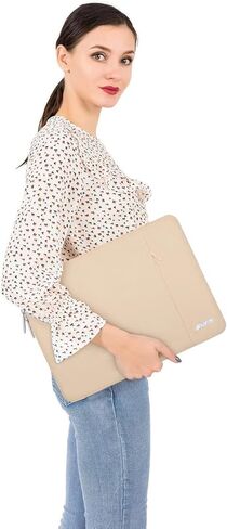 MOSISO Compatible with MacBook Air 13 inch Case 2022, 2021-2018 Release A2337 M1 A2179 A1932, Plastic Hard Shell&Polyester Vertical Sleeve Bag&Keyboard Cover&Screen Protector&Storage Bag,Apricot in Saudi Arabia