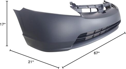 مصدات توفر - مطلية لتتناسب مع غطاء المصد الأمامي لسيارة 2006 2007 2008 Honda Civic 1.8L Sedan 06 07 08، HO1000239 in Saudi Arabia