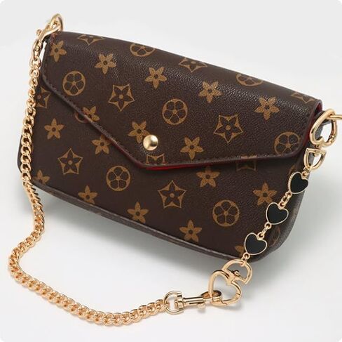 2Pcs Heart and Moon Bag Extender Chains, Gold Purse Strap Extenders for Handbags, Black Purse Accessories, Bag Charms, and Purse Making Supplies in Saudi Arabia