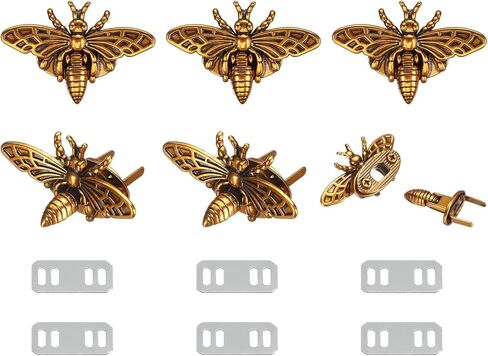 مشبك قفل دوار من uxcell Bee، قفل من سبائك الزنك، مشابك تثبيت ومحفظة ملتوية، مشبك لصنع حقيبة اليد الجلدية in Saudi Arabia