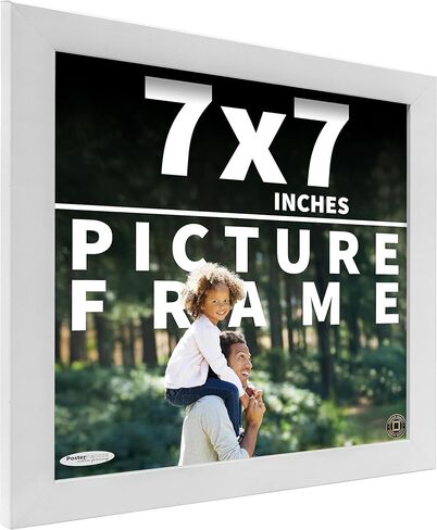 Poster Palooza 11x16 Frame White Solid Pine Wood Picture Frame | UV Acrylic, Foam Board Backing & Hanging Hardware in Kuwait