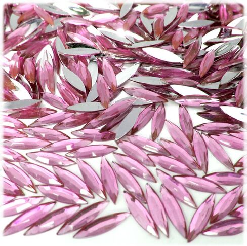 The Crafts Outlet 144pc Rhinestones Eye Shaped (Navette) 4x15mm Flatback Crystal Clear CLR in Saudi Arabia