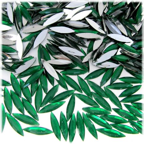 The Crafts Outlet 144pc Rhinestones Eye Shaped (Navette) 4x15mm Flatback Crystal Clear CLR in Saudi Arabia