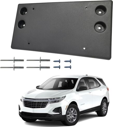 KYYET Front Bumper License Plate Frame Bracket Holder Fits for 2018 2019 2020 2021 Chevrolet Equinox Replace 23320630,GM1068190 in Saudi Arabia