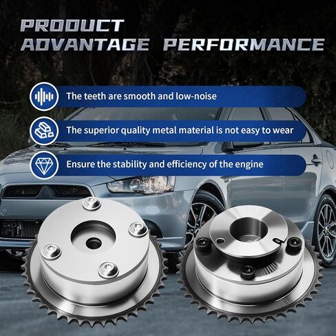 24350-2E201 مجموعة تروس توقيت عمود الحدبات CVVT 2 قطعة متوافقة مع Tucson Forte Soul 2.0L 2014-2020 24370-2E200 in Saudi Arabia
