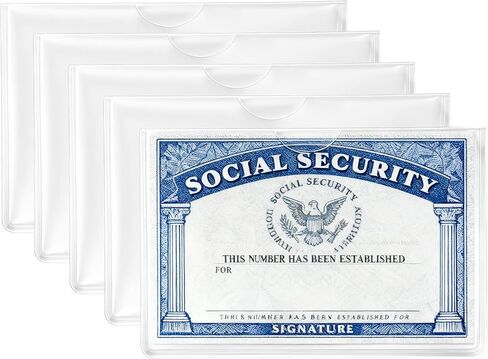 20 Pcs PVC Card Sleeves Holders, Waterproof Clear Social Security Card Protector Sleeves for Credit Cards Driver's License Insurance ID Protections in Saudi Arabia