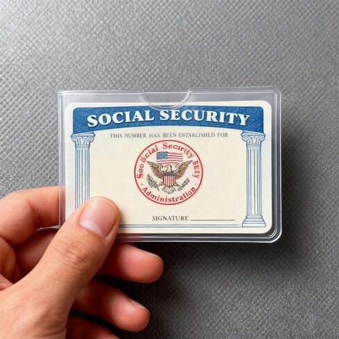 20 Pcs PVC Card Sleeves Holders, Waterproof Clear Social Security Card Protector Sleeves for Credit Cards Driver's License Insurance ID Protections in Saudi Arabia