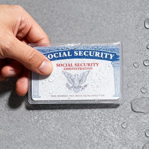 20 Pcs PVC Card Sleeves Holders, Waterproof Clear Social Security Card Protector Sleeves for Credit Cards Driver's License Insurance ID Protections in Saudi Arabia