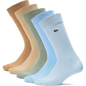 مجموعة من خمس جوارب من القطن العضوي عالية القطع للجنسين من لاكوست، أبيض/أبيض-أبيض-WHITE-W، 43/46 in Kuwait