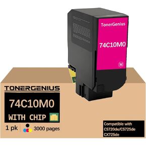 خراطيش الحبر الأسود CS720 CS725 74C10K0 متوافقة مع خراطيش الحبر Lexmark CS720de CS725de CX725de عبوة واحدة 74C10K0 in Kuwait
