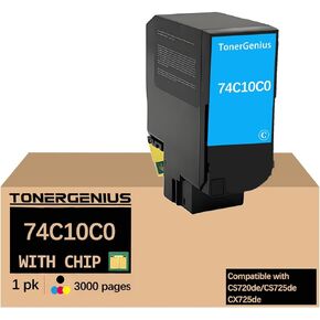 خراطيش الحبر الأسود CS720 CS725 74C10K0 متوافقة مع خراطيش الحبر Lexmark CS720de CS725de CX725de عبوة واحدة 74C10K0 in Kuwait