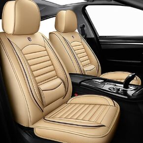 Luxury Custom Fit PU Leather Seat Covers for Ford F150, Tesla, Toyota, and SUVs – Waterproof Full Set, Airbag Compatible, 360° Wrap Design in Saudi Arabia