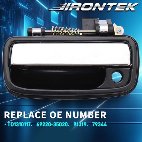 مقبض الباب الجانبي للسائق الأيسر الخارجي من IRONTEK لسيارة Toyota Tacoma 1995-2004، يناسب 1995-2004 Toyota Tacoma استبدال مقبض الباب الخارجي للسائقين الأماميين in Kuwait