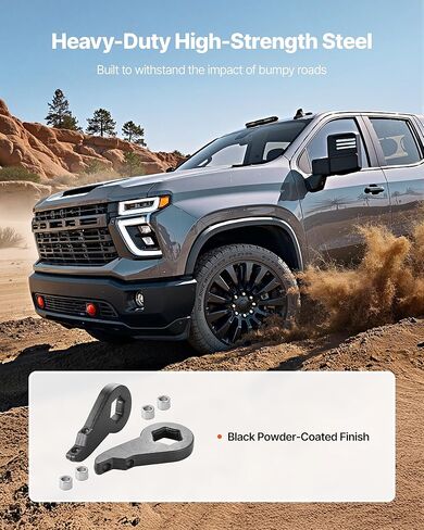 VEVOR 2 بوصة مفاتيح شريط الالتواء لـ 2020-2024 Chevy/GMC 2500/3500HD، طقم رفع التسوية الأمامية طقم مستوى تعليق فولاذي عالي التحمل مع 4 البطانات، طقم تسوية الهيكل متوافق مع Chevy وGMC in Saudi Arabia