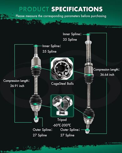 SCITOO الجبهة اليسرى اليمنى CV AXLE 66-2351 NCV11216 66-2352 لـ Ford Transit Connect in Saudi Arabia