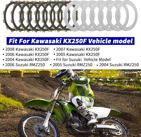 طقم القابض وألواح فولاذية الاحتكاك مع حشية ونوابض شديدة التحمل لـ Kawasaki KX250F (2004-2008)، سوزوكي RMZ250 (2004-2006)، KX 250F RMZ 250 فلتر زيت in Saudi Arabia