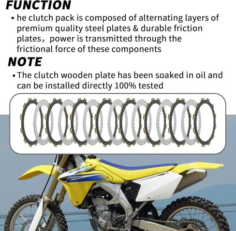 طقم القابض وألواح فولاذية الاحتكاك مع حشية ونوابض شديدة التحمل لـ Kawasaki KX250F (2004-2008)، سوزوكي RMZ250 (2004-2006)، KX 250F RMZ 250 فلتر زيت in Saudi Arabia