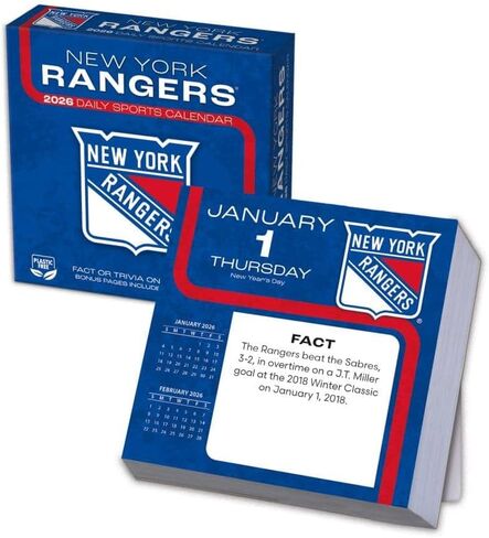 TURNER SPORTS New York Rangers 2026 Box Calendar (26998053088) in Saudi Arabia