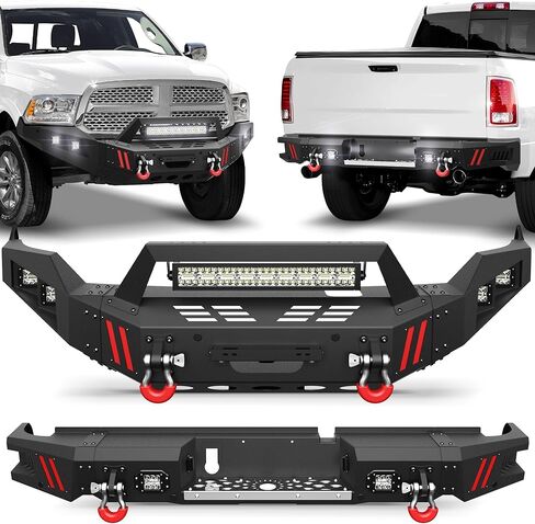 لمصدات رام 1500 2019-2024 (باستثناء الكلاسيكية)، مجموعة المصد الأمامي والخلفي الفولاذي in Kuwait