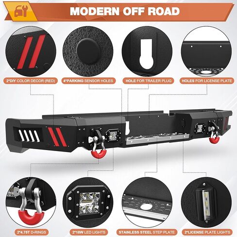لمصدات رام 1500 2019-2024 (باستثناء الكلاسيكية)، مجموعة المصد الأمامي والخلفي الفولاذي in Kuwait