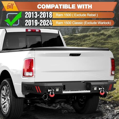 لمصدات رام 1500 2019-2024 (باستثناء الكلاسيكية)، مجموعة المصد الأمامي والخلفي الفولاذي in Kuwait