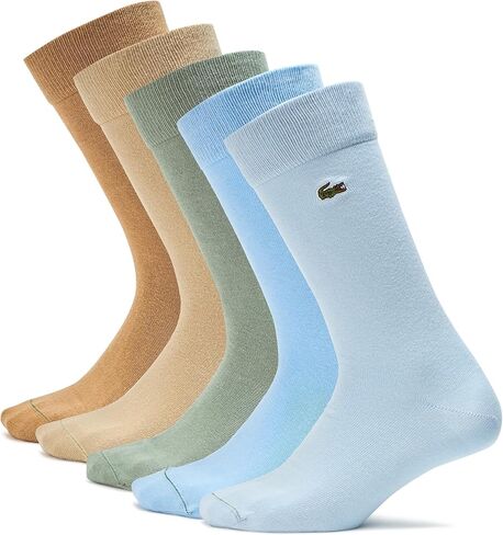 مجموعة من خمس جوارب من القطن العضوي عالية القطع للجنسين من لاكوست، أبيض/أبيض-أبيض-WHITE-W، 43/46 in Kuwait