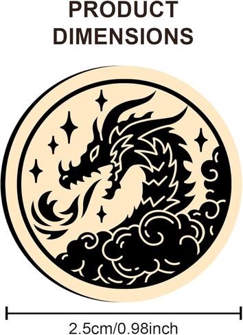 1Pcs Dragon Wax Brass Stamp Head, Sealing Stamper Accessories Vintage Removable Sealing Wax Emblem for Letter Encapsulation Greeting Cards Presents Decoration Items, 25x14.5mm in Saudi Arabia