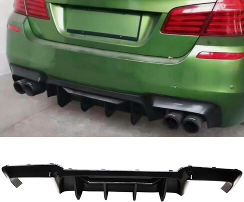 المصد الخلفي الناشر الفاصل الشفاه يناسب 2011 2012 2013 2014 2015 2016 BMW 5 Series M5 F10 M Sport Bumper Quad Exhaust Tips المصد الخلفي الذقن الناشر الشفاه المفسد الفاصل لمعان أسود ABS in Saudi Arabia