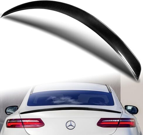 W-POWER, Rear Lift Gate Trunk Spoiler Wing Compatible with 2018-2021 Mercedes-Benz E-Class W238 E300 E450 E400 Coupe, Rear Deck Trunk Lid Spoiler Wing, Real Carbon Fiber in Saudi Arabia