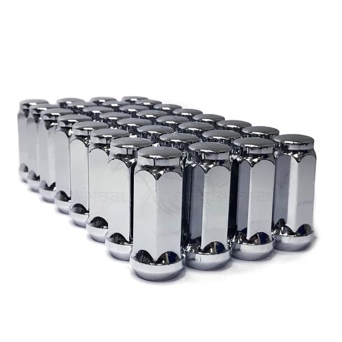 32 Chrome Bulge Acorn Lug Nuts XL 2" Tall 9/16-18 Fits 1987-1998 Ford F-250 F-350 in Saudi Arabia
